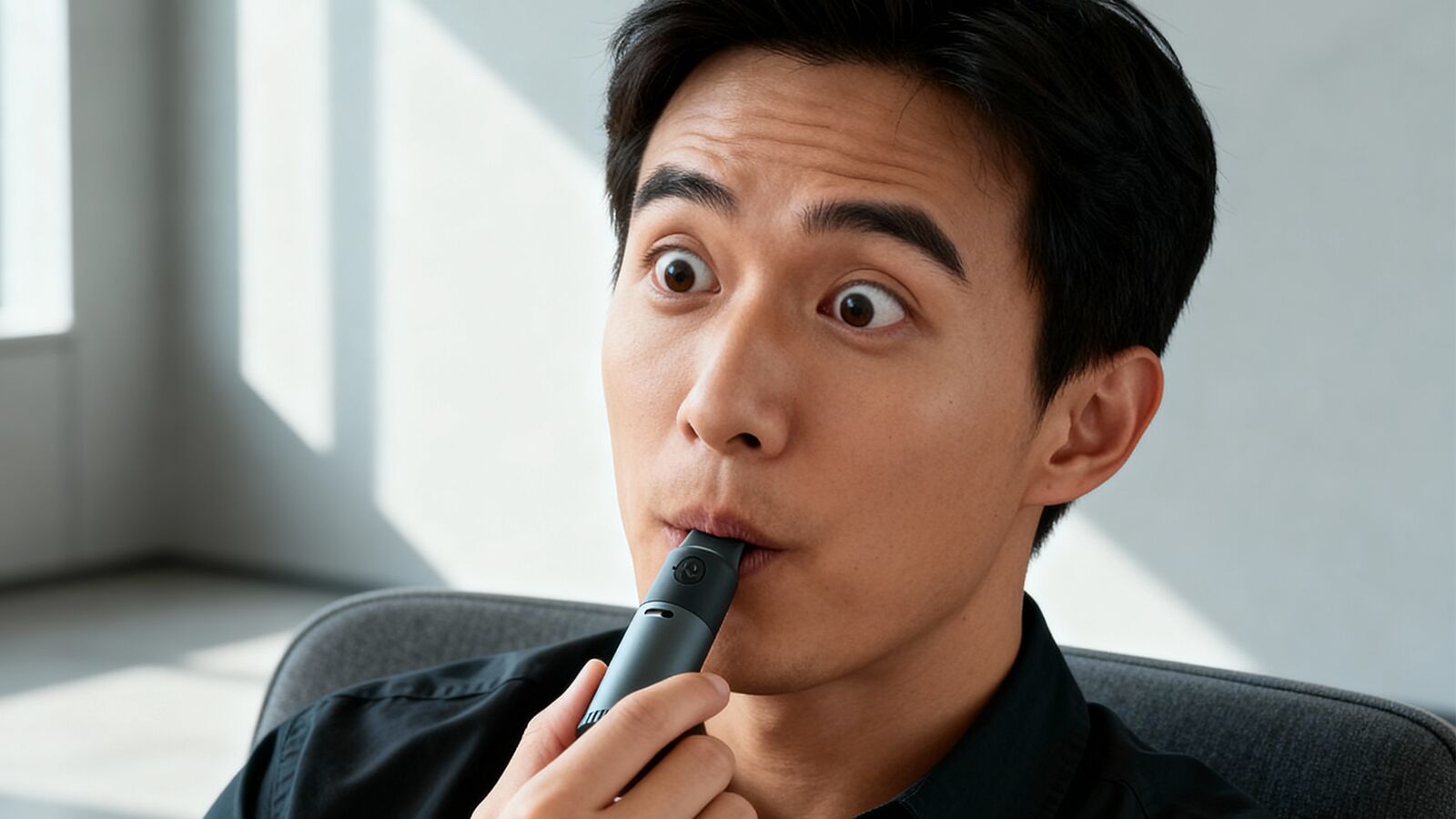 CAPNOS Legura Build Quality Close-Up 2026 Close-up of hands holding CAPNOS Legura device showing forged aluminum build quality