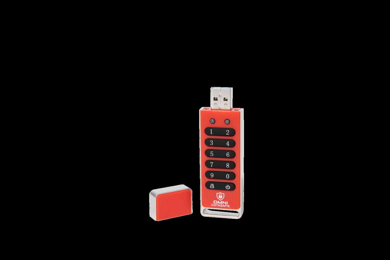 Omni DataSafe – Secure File Backup at Home 2026 Man at laptop viewing files backed up securely on Omni DataSafe encrypted USB drive