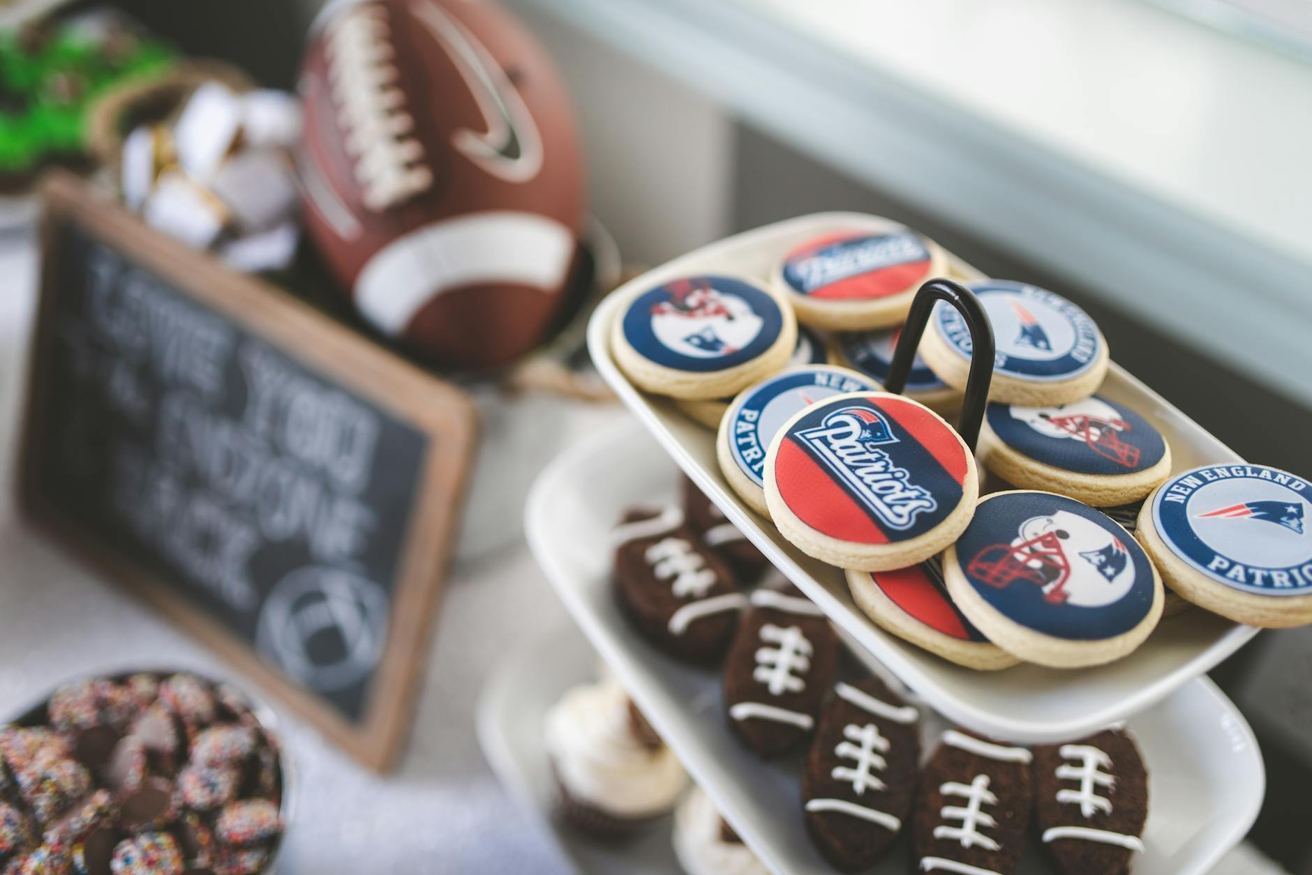 Tailgating at Arrowhead Stadium - Chiefs Game Day 2026 Football tailgate party food spread with snacks and decorations