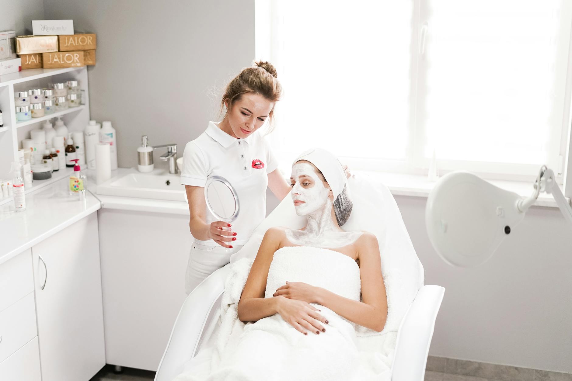 Professional Facial Skincare Treatment at Beauty Salon 2026 Woman receiving professional facial skincare treatment at a beauty salon