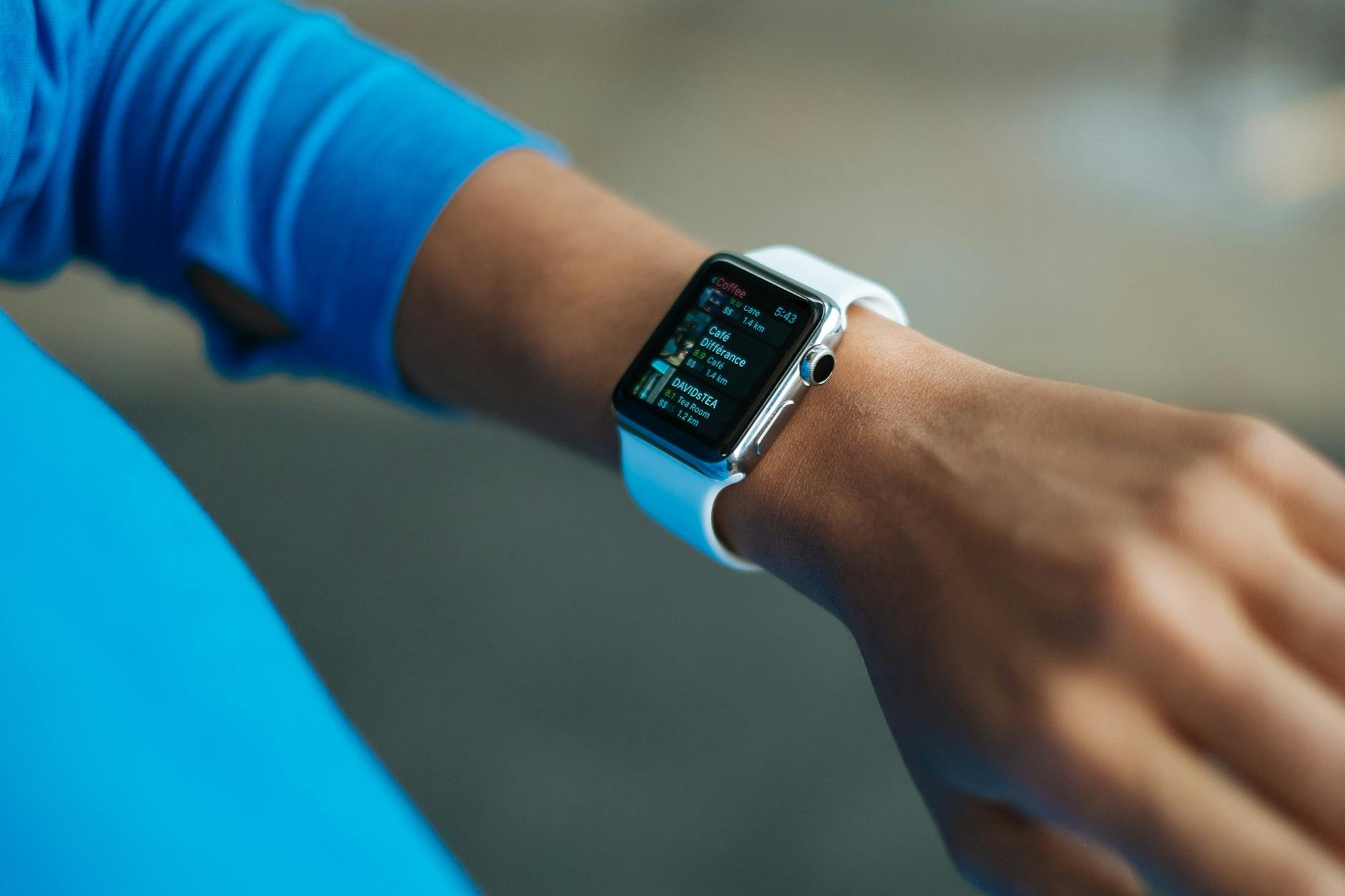 Smartwatch Wearable Technology 2026 Smartwatch displaying fitness data on the wrist — a leading category of must-have gadgets in 2026