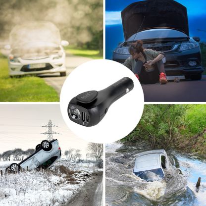 React 7-in-1 Car Emergency Tool 2026 React 7-in-1 car emergency tool product close-up showing all features