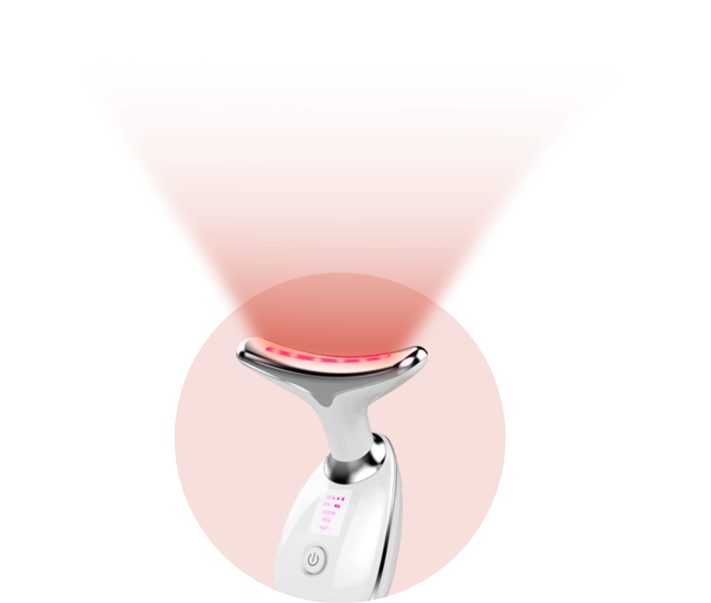 Renewa EyeLift Key Features 2026 Renewa EyeLift feature callout showing red light therapy and EMS microcurrent technology