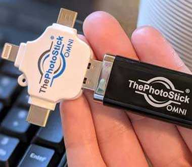 ThePhotoStick OMNI - Protecting Family Memories 2026 ThePhotoStick OMNI storing and organizing family photos and memories from multiple devices