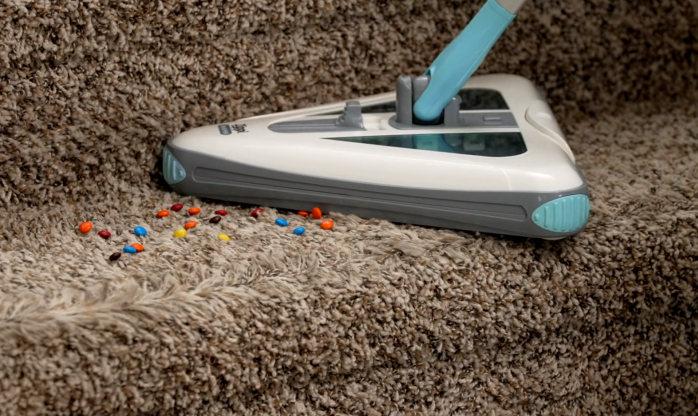 Zippi Sweeper In Use on Hardwood Floor 2026 Zippi Sweeper being used on hardwood floor during 30-day test review